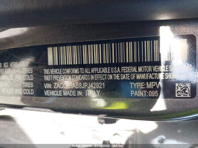 ZACCJBAB8JPJ42921 Jeep Renegade Sport 4x4