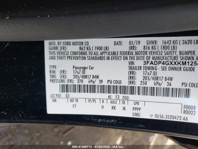 Ford FIESTA ST 2019 3FADP4GXXKM125486 Image 9