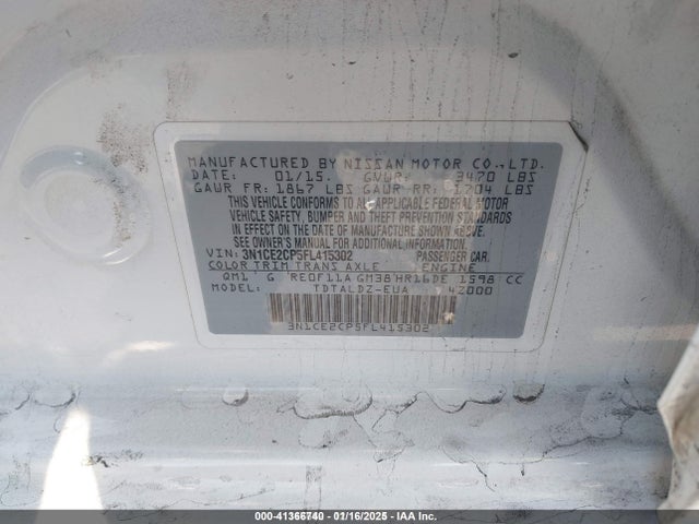 Nissan Versa Note S (sr)/s Plus/sl/sr/sv 2015 3N1CE2CP5FL415302 Image 9