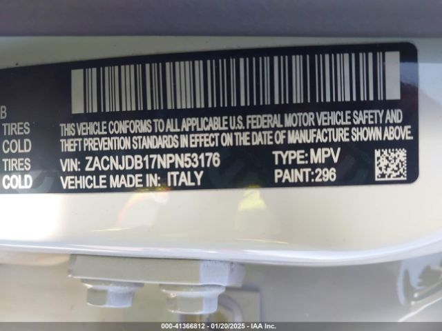 ZACNJDB17NPN53176 Jeep Renegade Latitude 4x4