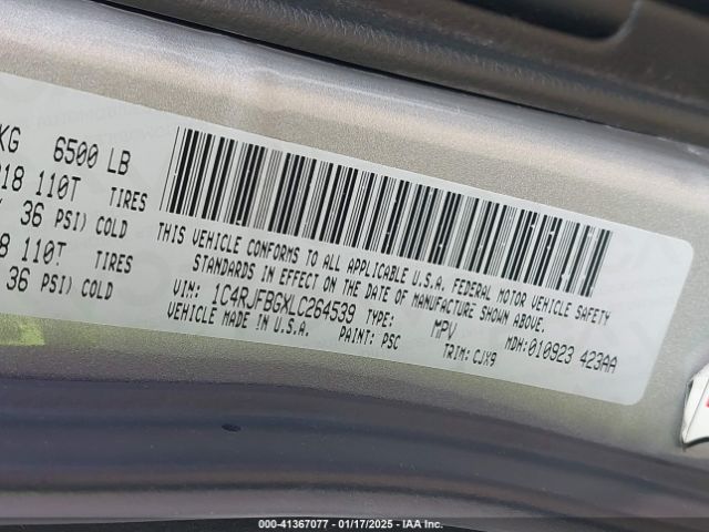 2020 JEEP GRAND CHEROKEE 1C4RJFBGXLC264539 Photo 8