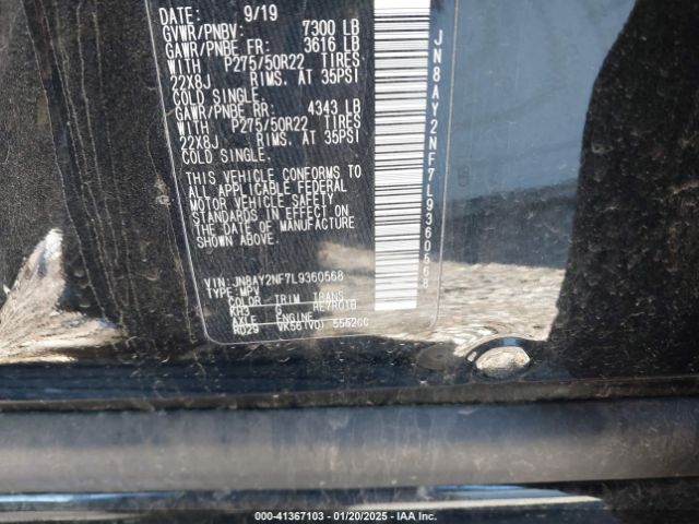 JN8AY2NF7L9360568 Nissan Armada Platinum 2wd