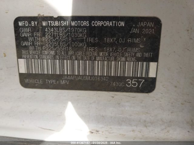 JA4APUAU5MU016342 Mitsubishi Outlander Sport 2.0 Es 2wd
