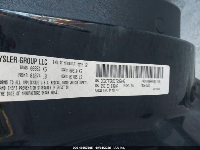 2012 FIAT 500C 3C3CFFER2CT296043 Photo 8