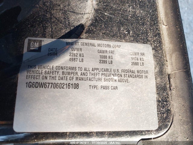 2006 CADILLAC STS 1G6DW677060216108 Photo 8