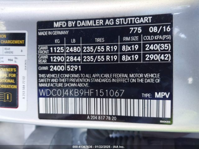 2017 MERCEDES-BENZ GLC 300 COUPE WDC0J4KB9HF151067 Photo 8
