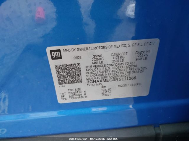 3GNAXMEG0RS111268 Chevrolet Equinox Fwd Rs