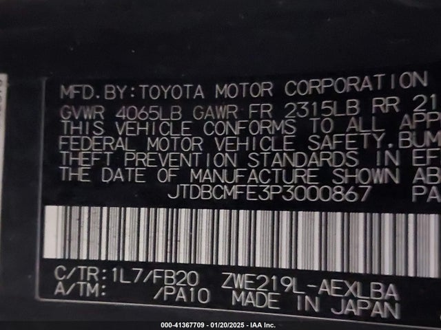Toyota Corolla Hybrid Le 2023 JTDBCMFE3P3000867 Image 9