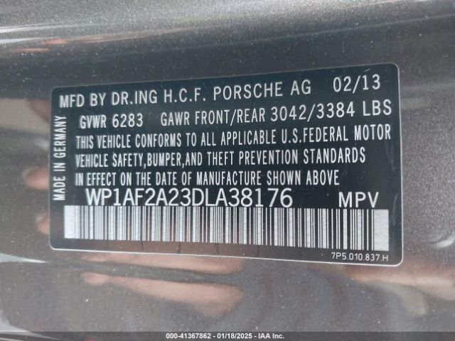 2013 PORSCHE CAYENNE WP1AF2A23DLA38176 Photo 8