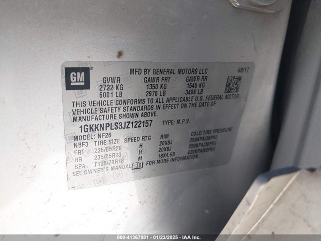 1GKKNPLS3JZ122157 GMC Acadia Denali