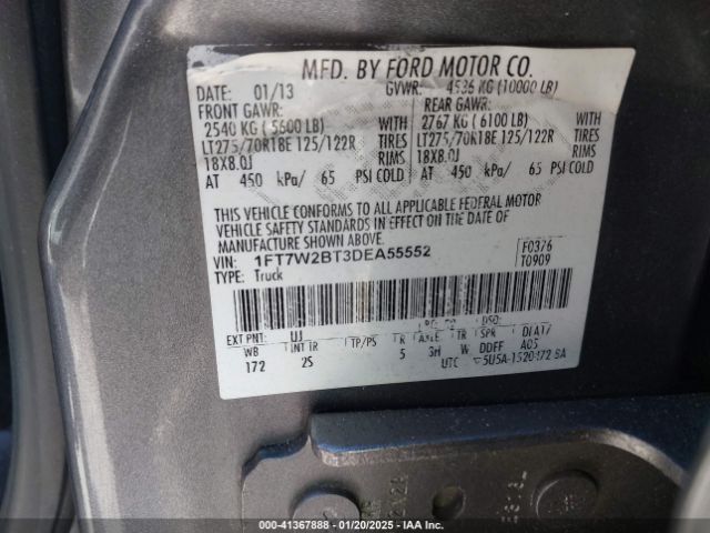 2013 FORD F-250 1FT7W2BT3DEA55552 Photo 8