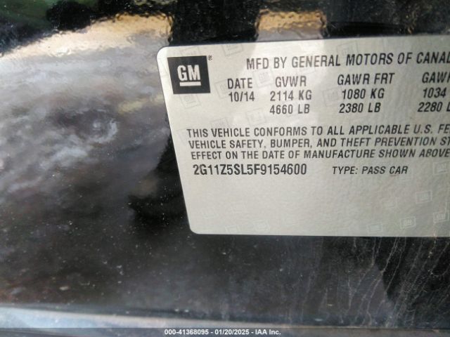 2G11Z5SL5F9154600 Chevrolet IMPALA LS