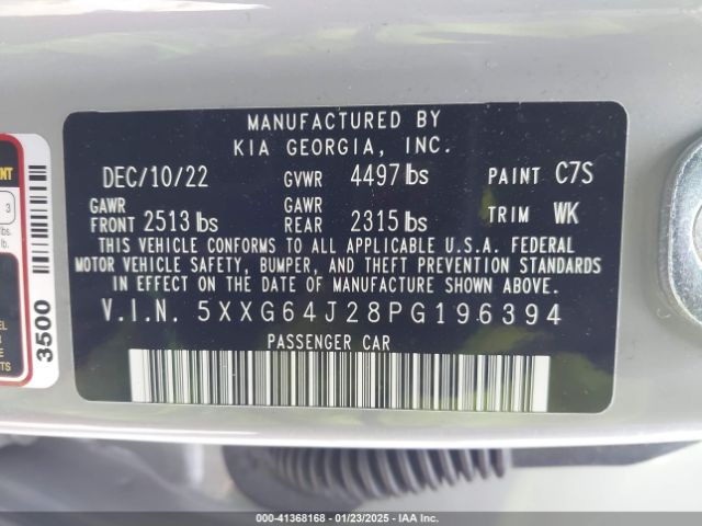 5XXG64J28PG196394 KIA K5 Gt-line