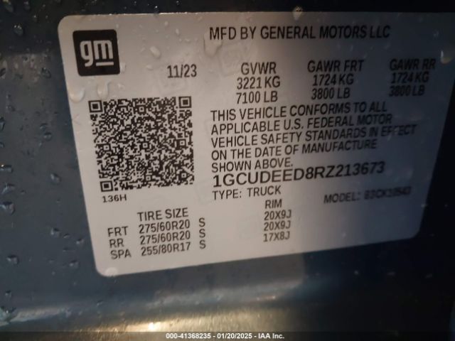 1GCUDEED8RZ213673 Chevrolet Silverado 1500 4wd  Short Bed Rst