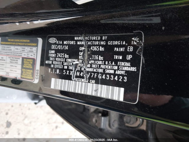 KIA OPTIMA EX 2015 5XXGN4A77FG433423 Image 9