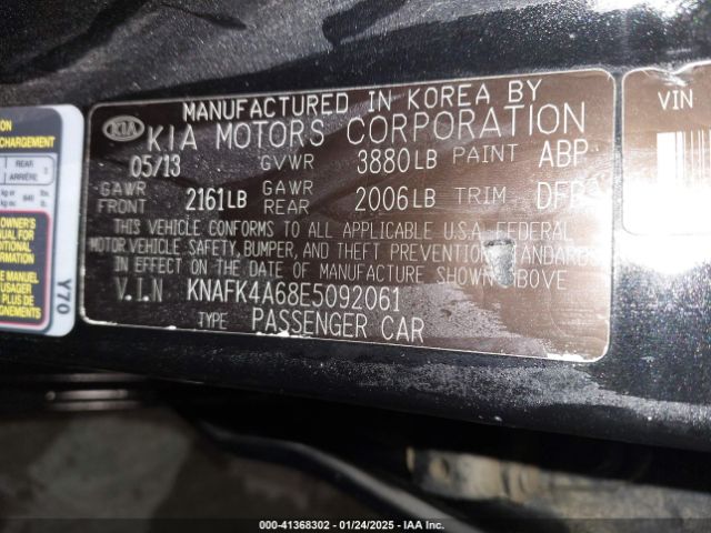 KNAFK4A68E5092061 KIA FORTE LX