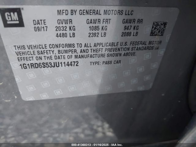 1G1RD6S53JU114472 Chevrolet Volt Premier