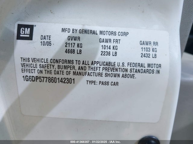 2006 CADILLAC CTS 1G6DP577860142301 Photo 8