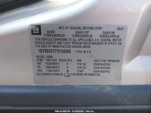 2007 CADILLAC SRX 1GYEE637770193268 Photo 8