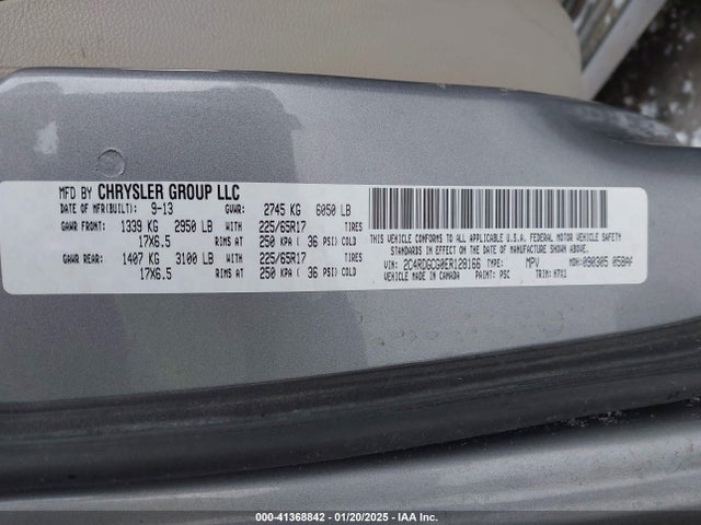 Dodge Grand Caravan Sxt 2014 2C4RDGCG0ER128166 Image 9