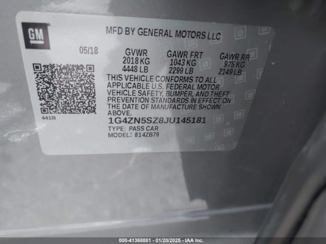 1G4ZN5SZ8JU145181 Buick Lacrosse Preferred