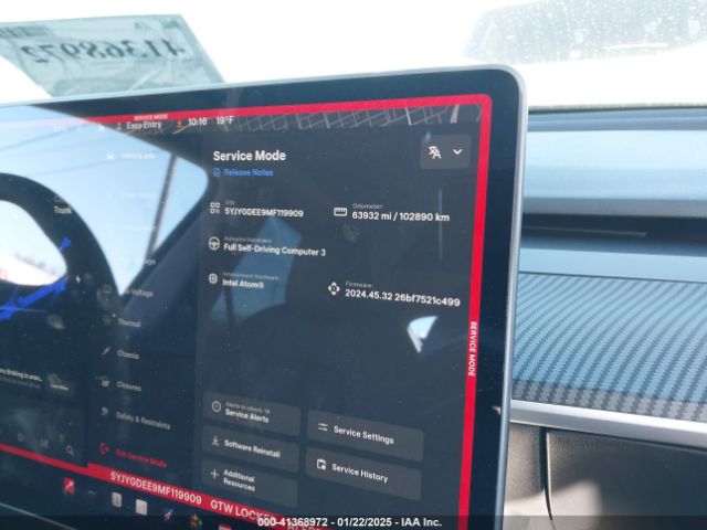 5YJYGDEE9MF119909 Tesla Model Y Long Range Dual Motor All-wheel Drive