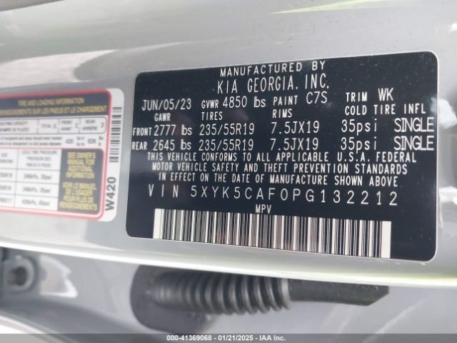 5XYK5CAF0PG132212 KIA Sportage Sx-prestige