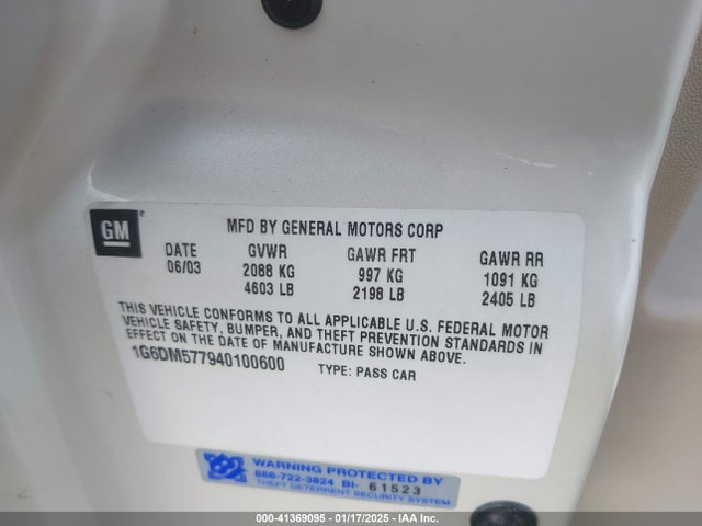 2004 CADILLAC CTS 1G6DM577940100600 Photo 8