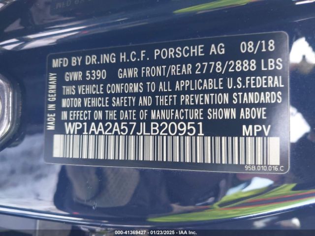 2018 PORSCHE MACAN WP1AA2A57JLB20951 Photo 8