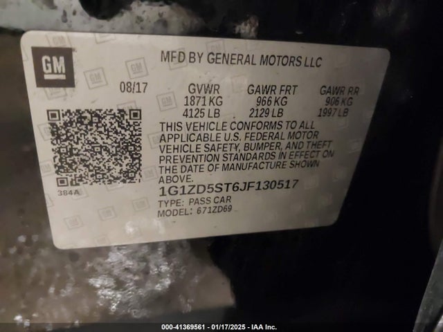 Chevrolet MALIBU LT 2018 1G1ZD5ST6JF130517 Image 9
