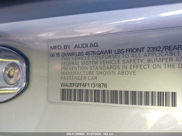 WAUEFGFF4F1131876 Audi A3 2.0t Premium