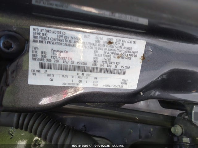 1FADP5AU6GL116636 Ford C-max Hybrid Se