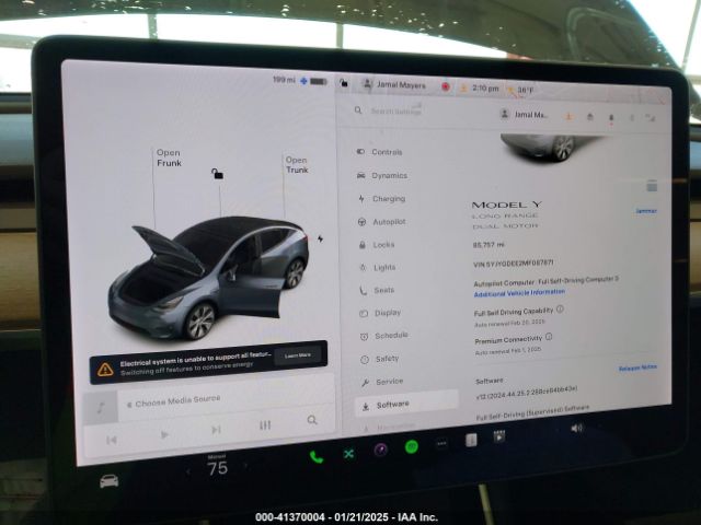 5YJYGDEE2MF087871 Tesla Model Y Long Range Dual Motor All-wheel Drive