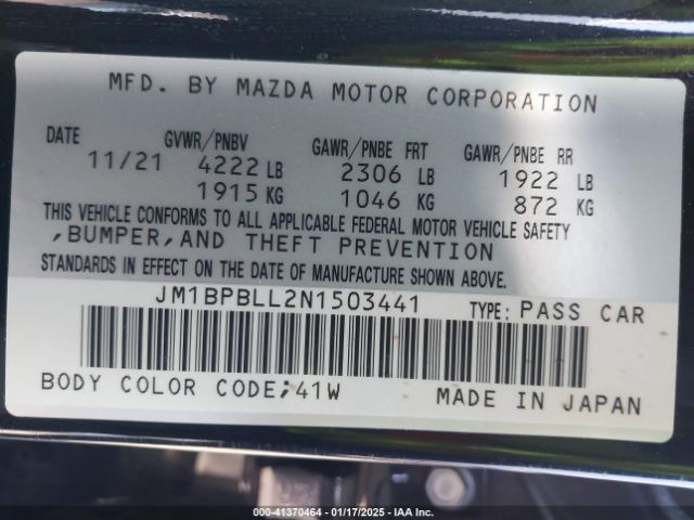 JM1BPBLL2N1503441 Mazda Mazda3 Hatchback Preferred