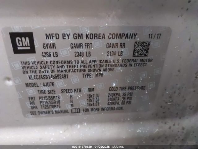 KL4CJASB1JB592491 Buick Encore Preferred