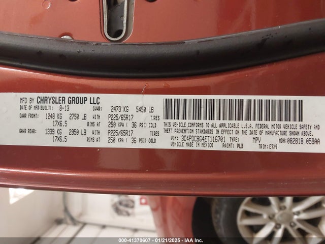 Dodge Journey Sxt 2014 3C4PDCBG4ET116701 Image 9