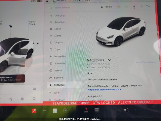 7SAYGDEE3SA359986 Tesla Model Y Long Range Dual Motor All-wheel Drive