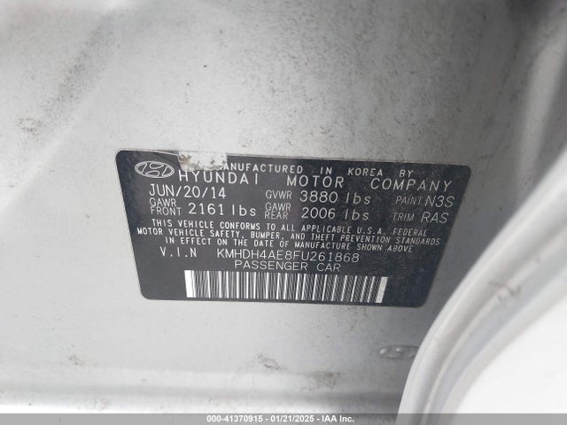 Hyundai ELANTRA SE 2015 KMHDH4AE8FU261868 Image 9