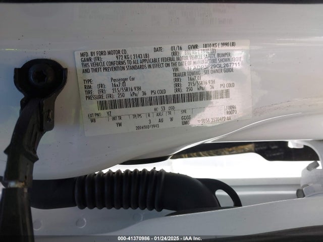 1FADP3F29GL267711 Ford FOCUS SE
