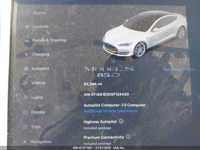5YJSA1E25GF124430 Tesla Model S 60d/70d/75d/85d/90d