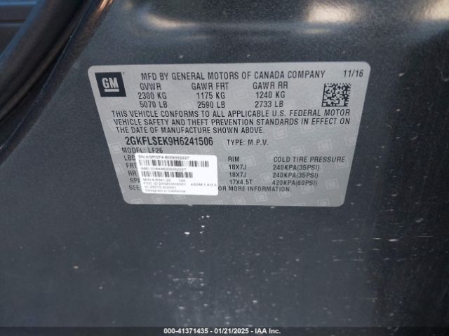 2GKFLSEK9H6241506 GMC Terrain Sle-1