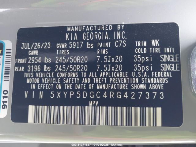 5XYP5DGC4RG427373 KIA Telluride Sx Prestige X-line