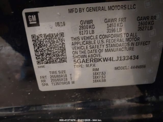 5GAERBKW4LJ133434 Buick Enclave Fwd Essence