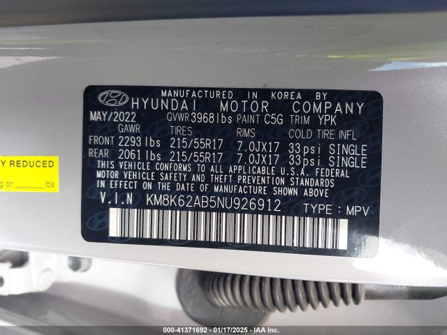 Hyundai Kona Sel 2022 KM8K62AB5NU926912 Image 9