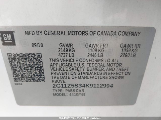 2G11Z5S34K9112994 Chevrolet IMPALA LT