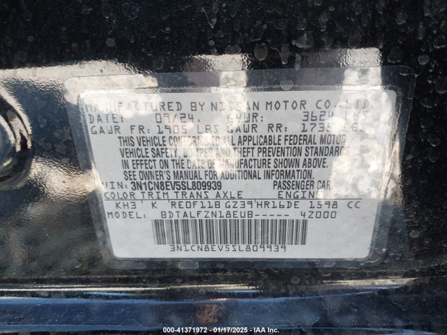 Nissan Versa 1.6 Sv 2025 3N1CN8EV5SL809939 Image 9