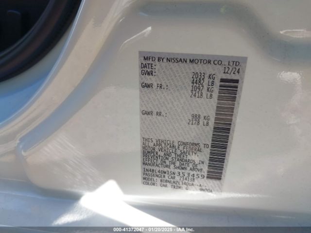 1N4BL4DW1SN353459 Nissan Altima Sv Awd