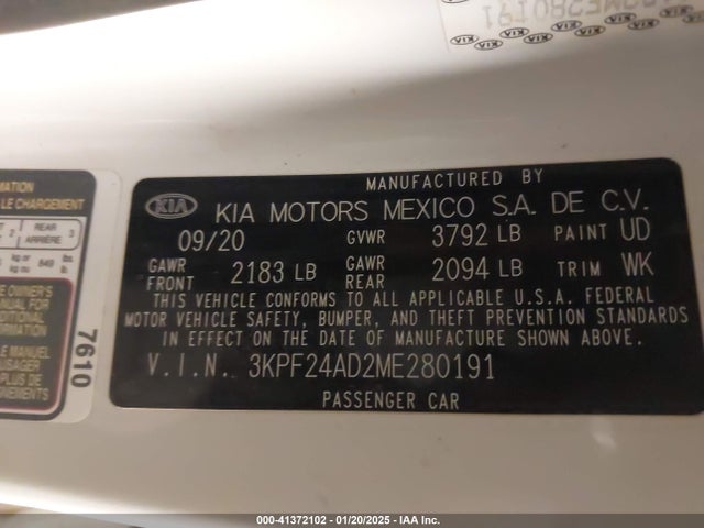 KIA Forte Lxs 2021 3KPF24AD2ME280191 Image 9