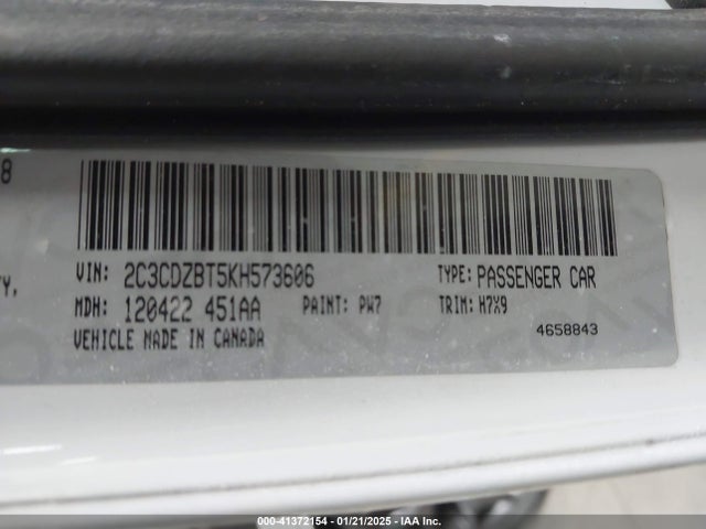 2C3CDZBT5KH573606 Dodge Challenger R/t