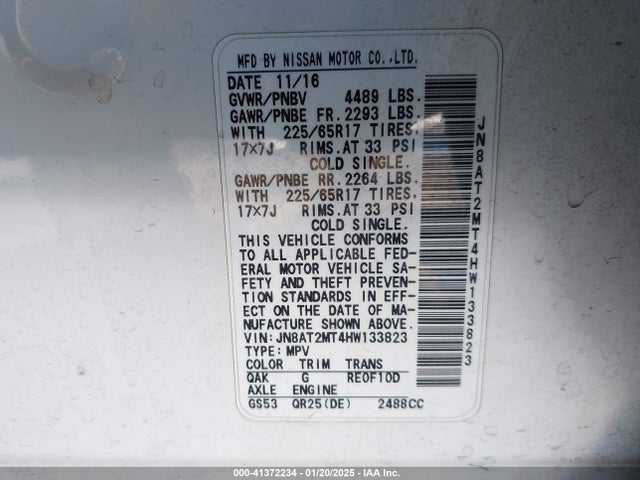 Nissan ROGUE S 2017 JN8AT2MT4HW133823 Image 9